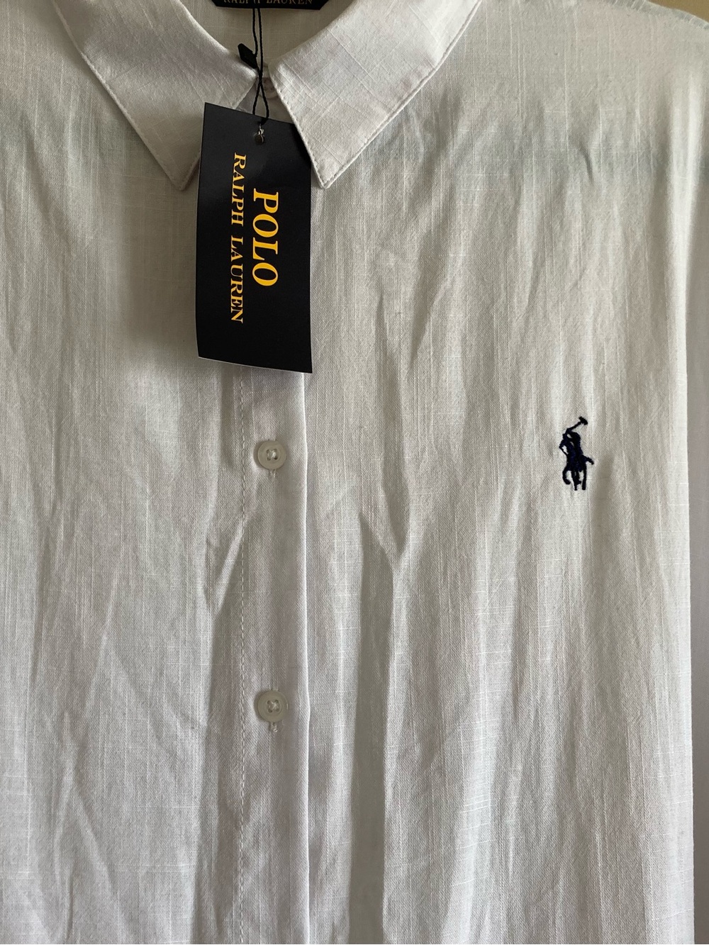 Polo Ralph Lauren Shirtdress Long Sleeve EU 52 XL 2XL 100% Cotton White - Picture 2 of 6
